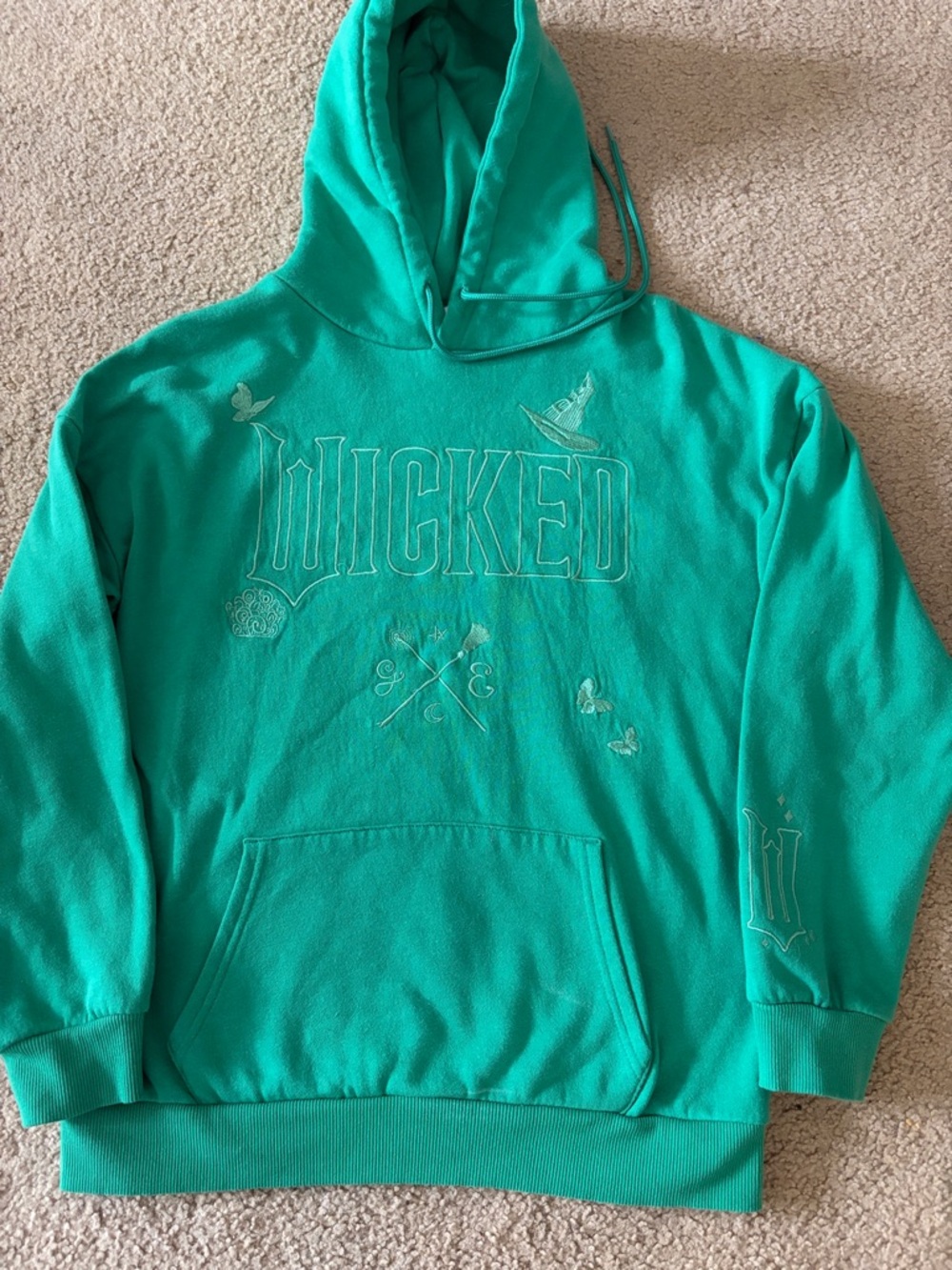 Green 'Wicked' Movie Graphic Hoodie
